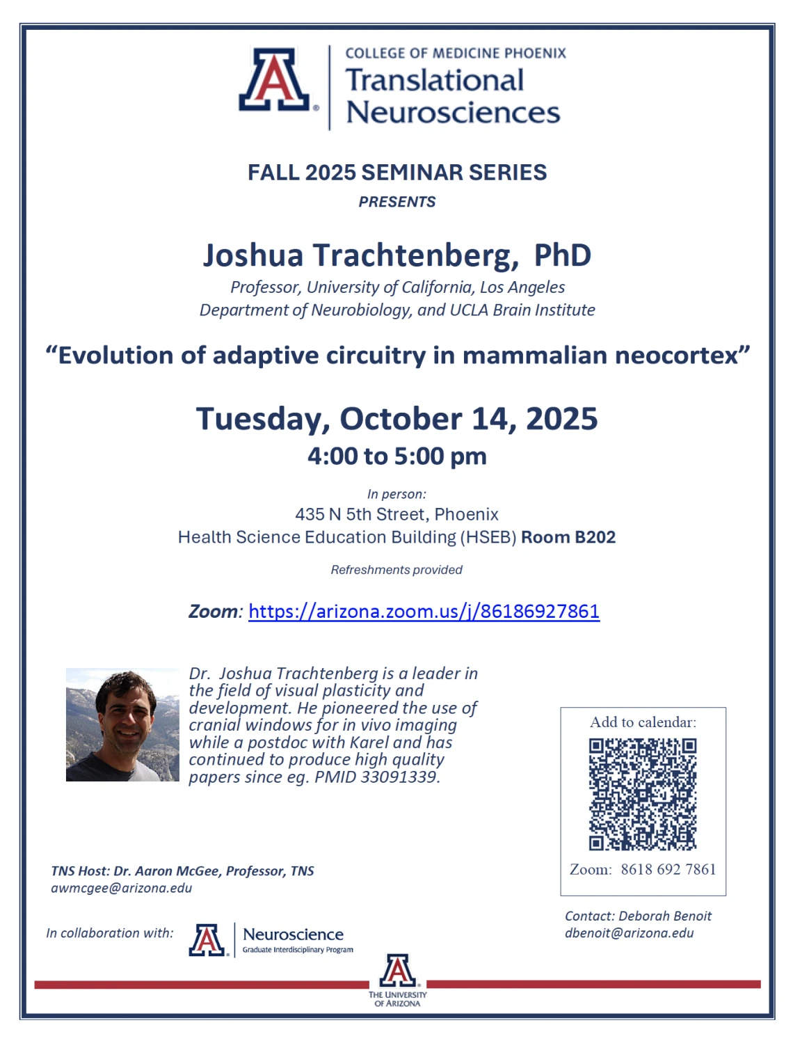Flyer for talk