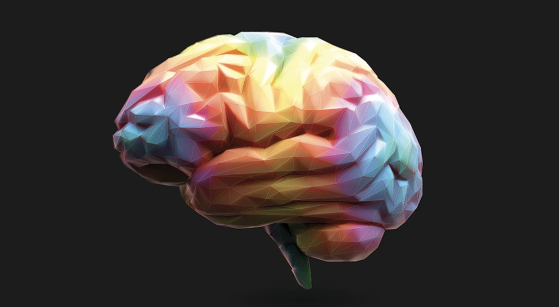 Colorful illustration of the human brain